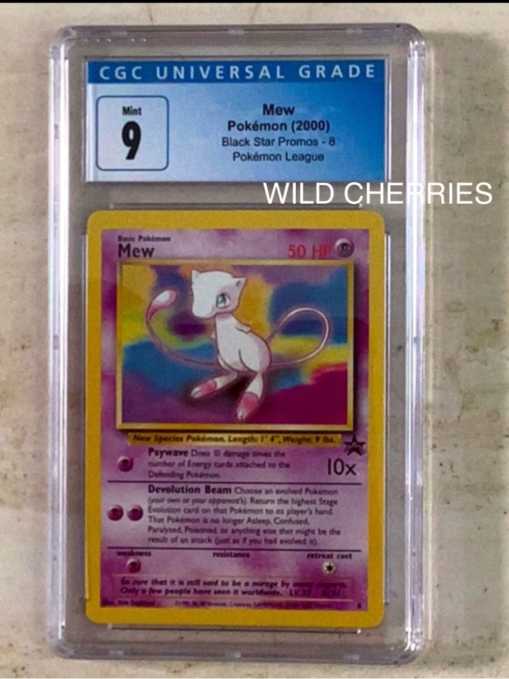 Pokemon Mew 2000 Black Star Promo 8 Pokemon League CGC 9 TCG #8 Promos WOTC